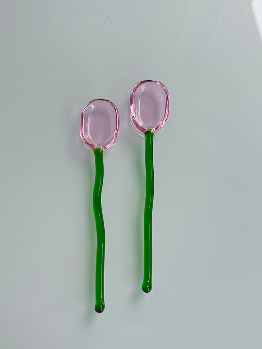 Wavy Glass Spoons