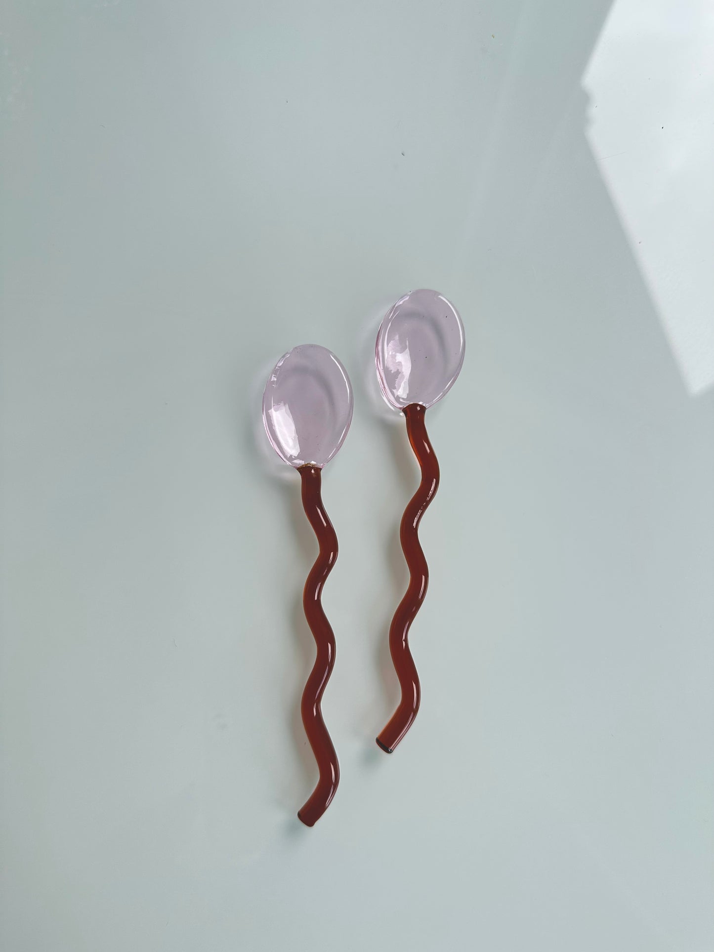 Wavy Glass Spoons