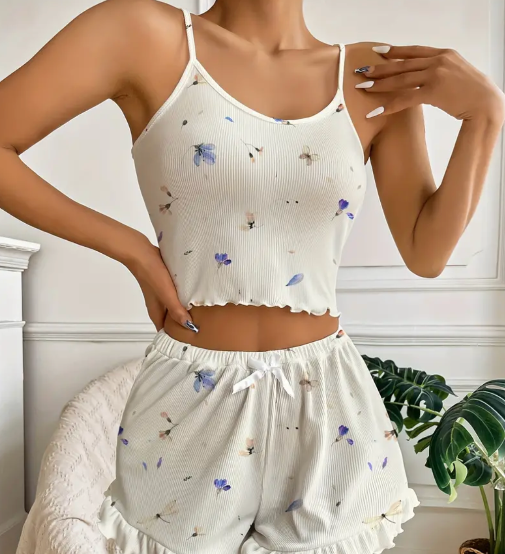 Floral Print PJ Set