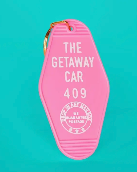 The Getaway Car Motel Keychain