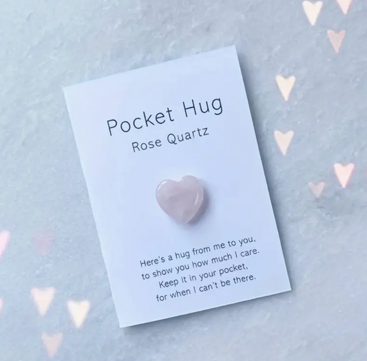 Heart Rose Quartz Pocket Hug