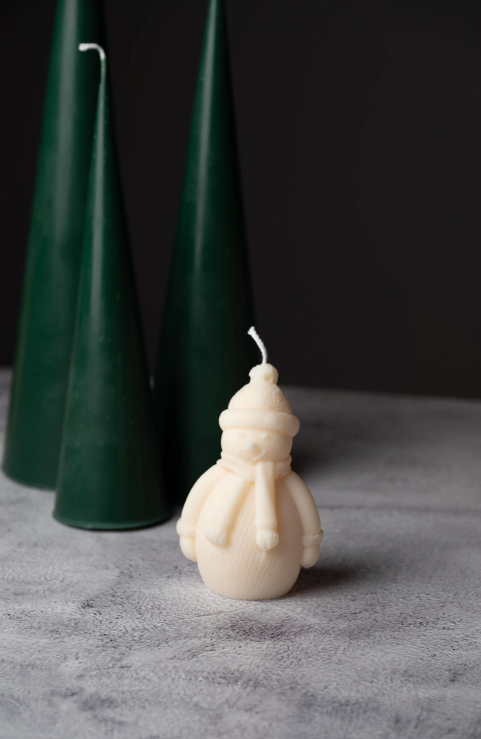 Snowman Candle